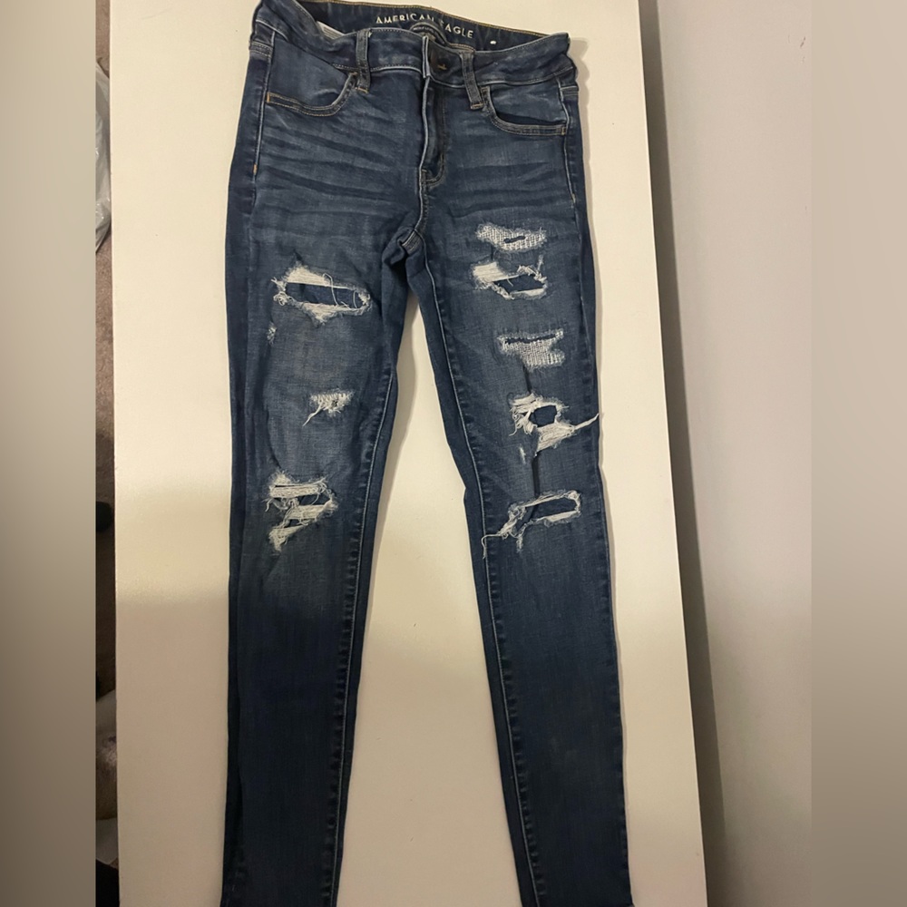 Distressed American Eagle Jeans